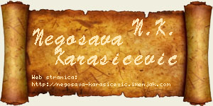 Negosava Karašićević vizit kartica